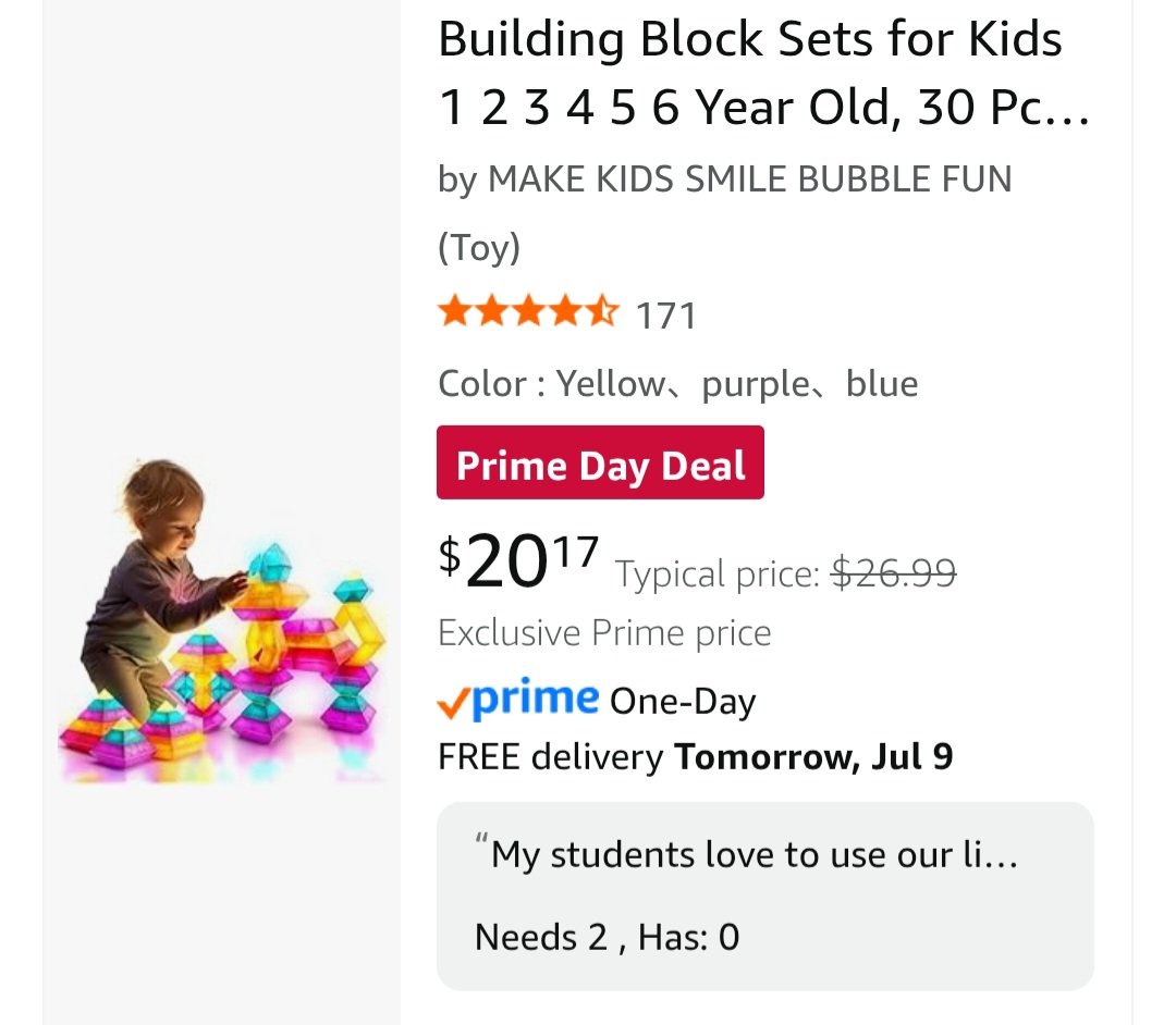 LingYount's tweet photo. Any help is much appreciated. Please help #clearthelist Prime Day Deal items for my TK class. Thank you so much for showing some love and sharing your blessings.
https://t.co/w85eRYQGkT https://t.co/C47HcfDzx6
