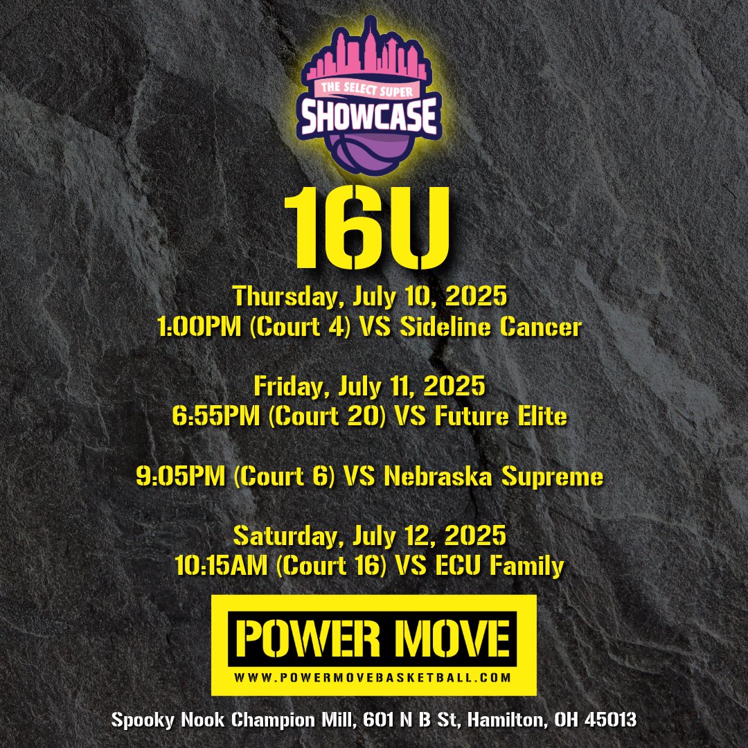 Looking forward to some good competition at the Select Super Showcase in Ohio this week. Come check us out!👊🏾🏀
