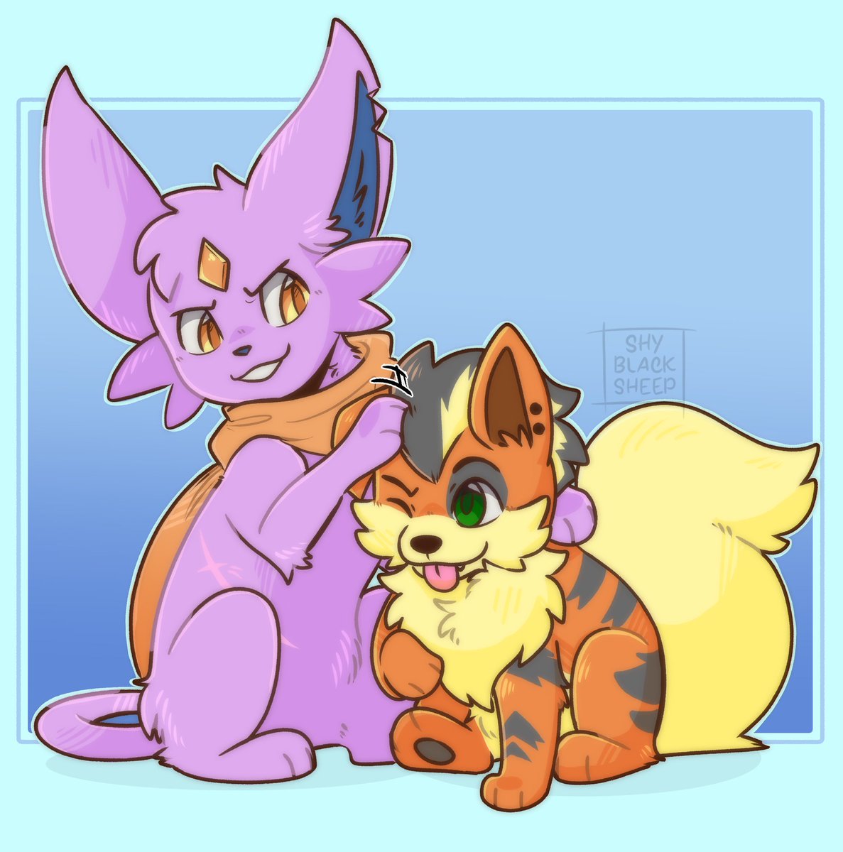 shyblacksheep's tweet image. [AF] Revenge #4 for:
@nashew_art 
Since you drew my Star Twins, I wanted to draw your adorable brothers, Hess and Ashton~! 😄
