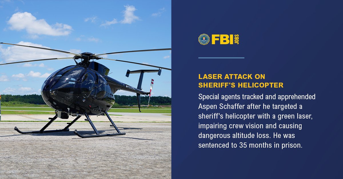 FBIJobs's tweet image. Thanks to the quick coordination between local law enforcement and FBI special agents, investigators were able to track down the suspect, who was arrested the same night. Be a part of creating a safer, more secure future. Learn more today.
ow.ly/RwxO50WlS9U
