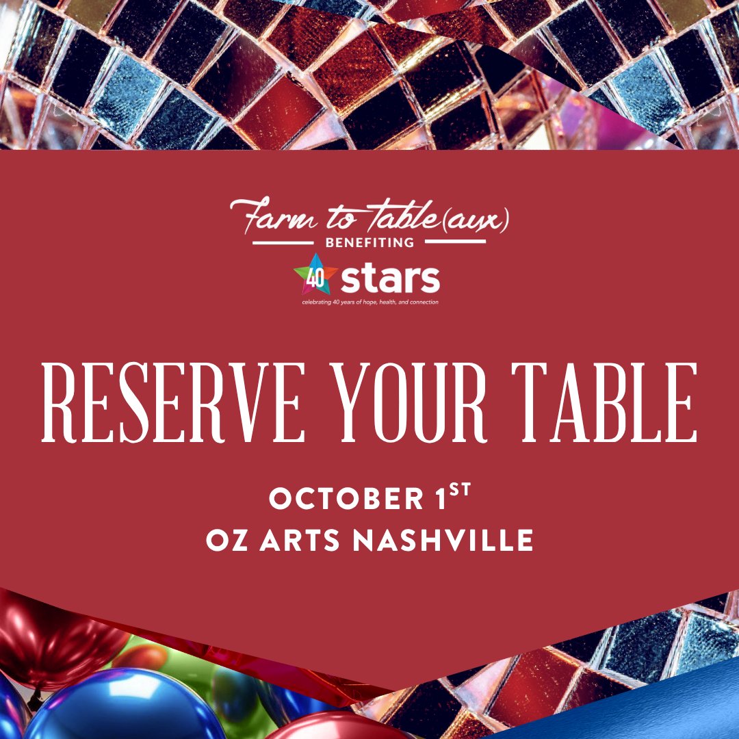 Have you purchased your table for STARS’ 3rd annual Farm to Table(aux)?! Reserve your seat today before spots fill up! 

starsnashville.ejoinme.org/MyEvents/Farmt…