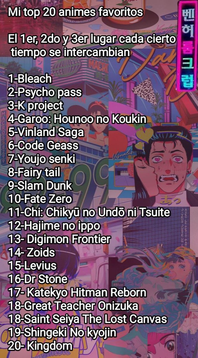 TheBallancee's tweet image. Mi top 20 histórico y genuinos de Animangas FAVORITOS.

20 años viendo Anime y casi 13-15 años leyendo Manga.
Más de 2.000 animes vistos (ya no veo casi anime, estoy saturado de la industria, solo veo continuaciones de mis favoritos)