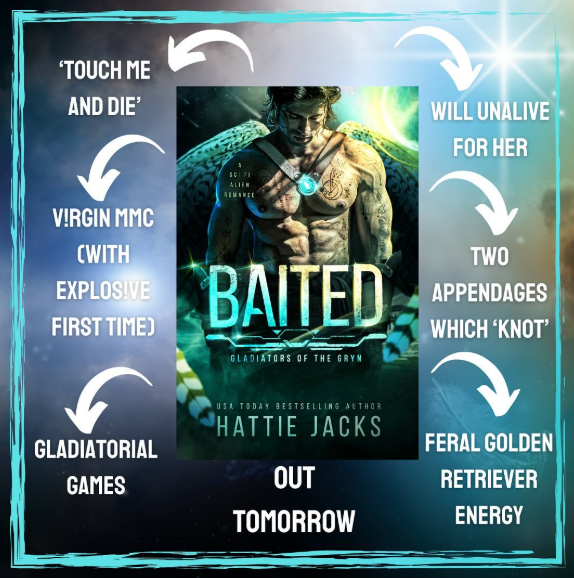 HattieJacksA's tweet image. Are you ready for the chaos which is Blayn? I know I am! Just drop a like to know you're ready.
#scifiromance #scifiromancenovels #scifiromancebooks #gladiatorromance