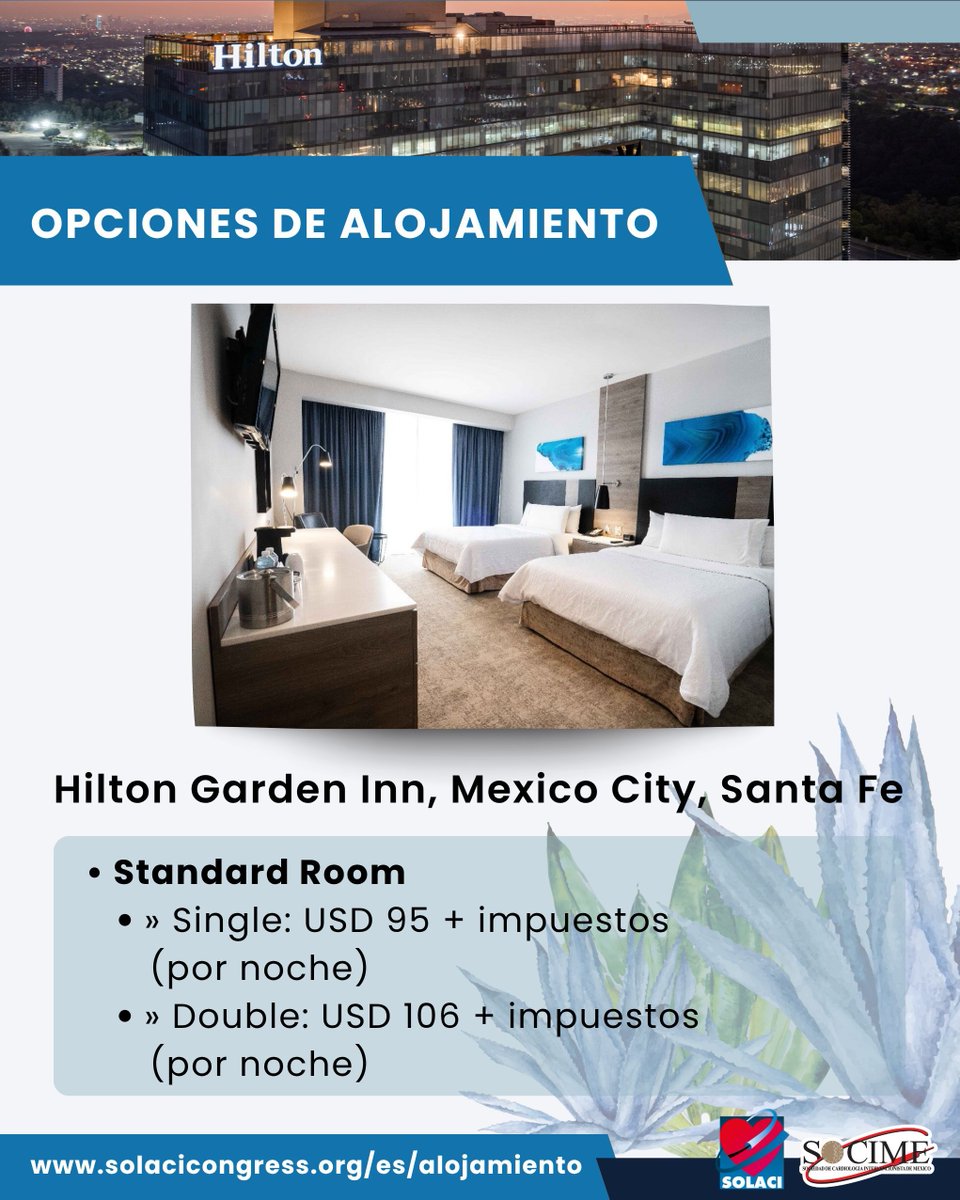 🏨 ¿Ya reservó su alojamiento para #SOLACISOCIME2025?
Las opciones de estadía en Hoteles Hilton siguen disponibles ✅

Disfrutá de una estadía de lujo en Hoteles Hilton a precio especial y a pasos del Congreso.

🌐 Reservá ahora desde nuestra web
👉 buff.ly/gEdgBfq