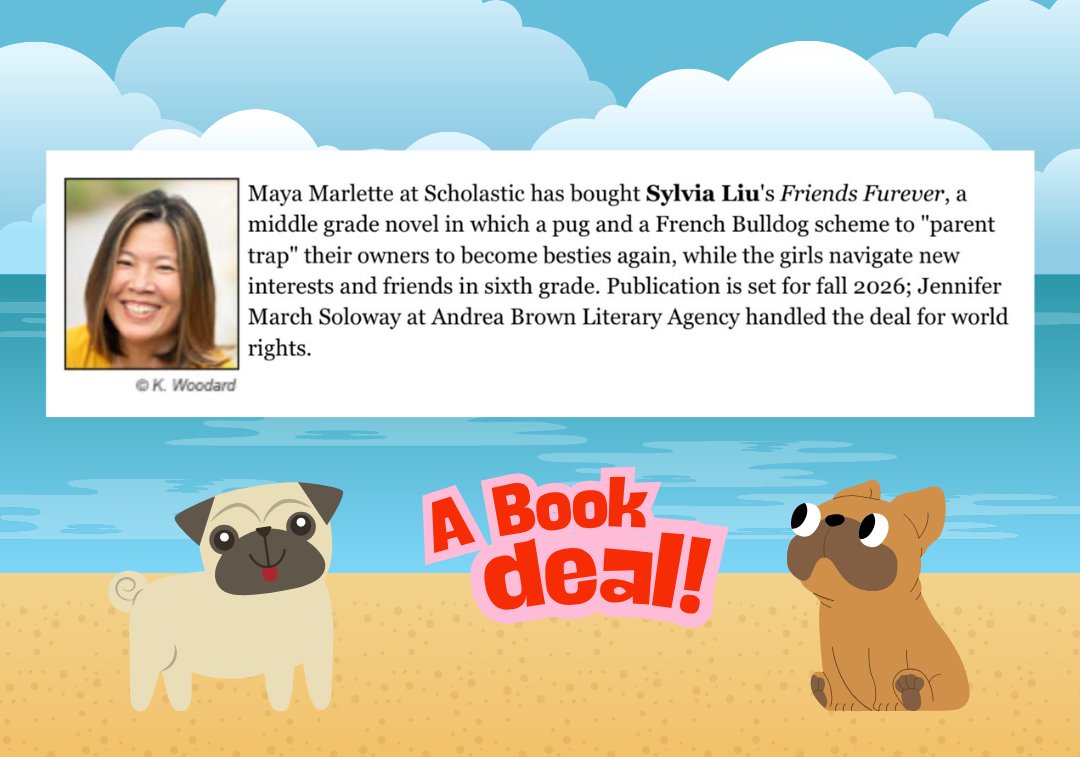 Sylvia Liu (@artsylliu) on Twitter photo I'm grateful & thrilled to announce another middle grade book with <a href="/Scholastic/">Scholastic</a>: FRIENDS FUREVER, a fun story about a pug and a Frenchie who try to "parent trap" their feuding owners to become besties again. Coming out in Fall 2026.
Thank you <a href="/marchsoloway/">Jennifer March Soloway</a> & <a href="/yourfriendmaya/">Maya Marlette</a>! I'm grateful & thrilled to announce another middle grade book with <a href="/Scholastic/">Scholastic</a>: FRIENDS FUREVER, a fun story about a pug and a Frenchie who try to "parent trap" their feuding owners to become besties again. Coming out in Fall 2026.
Thank you <a href="/marchsoloway/">Jennifer March Soloway</a> & <a href="/yourfriendmaya/">Maya Marlette</a>!