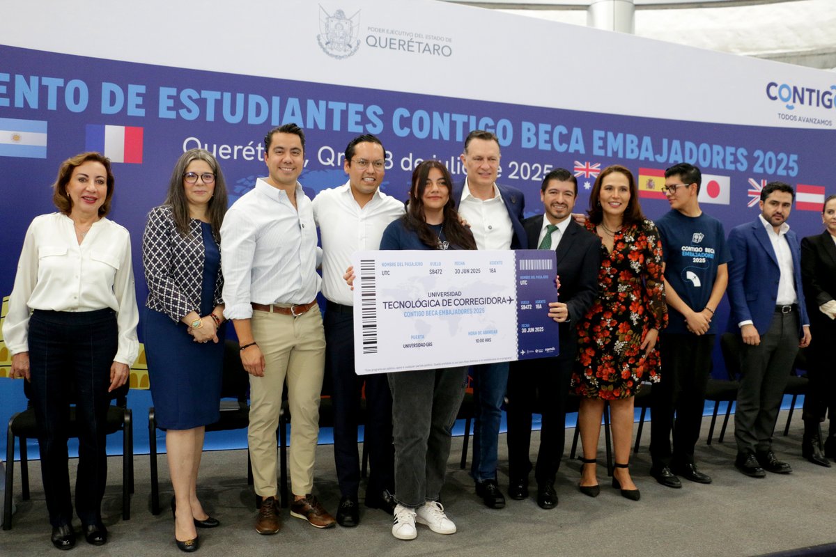 UT Corregidora (@ut_corregidora) on Twitter photo Más de 300 estudiantes queretanos, incluyendo nuestras destacadas y destacados alumnos de la UTC, están listos para vivir una experiencia que transformará sus vidas con el programa #ContigoBecaEmbajadores. 📷📷📷
Esta iniciativa del <a href="/gobqro/">Gobierno del Estado de Querétaro</a> y <a href="/educacionqro/">educacionqueretaro</a>, conecta el talento Más de 300 estudiantes queretanos, incluyendo nuestras destacadas y destacados alumnos de la UTC, están listos para vivir una experiencia que transformará sus vidas con el programa #ContigoBecaEmbajadores. 📷📷📷
Esta iniciativa del <a href="/gobqro/">Gobierno del Estado de Querétaro</a> y <a href="/educacionqro/">educacionqueretaro</a>, conecta el talento