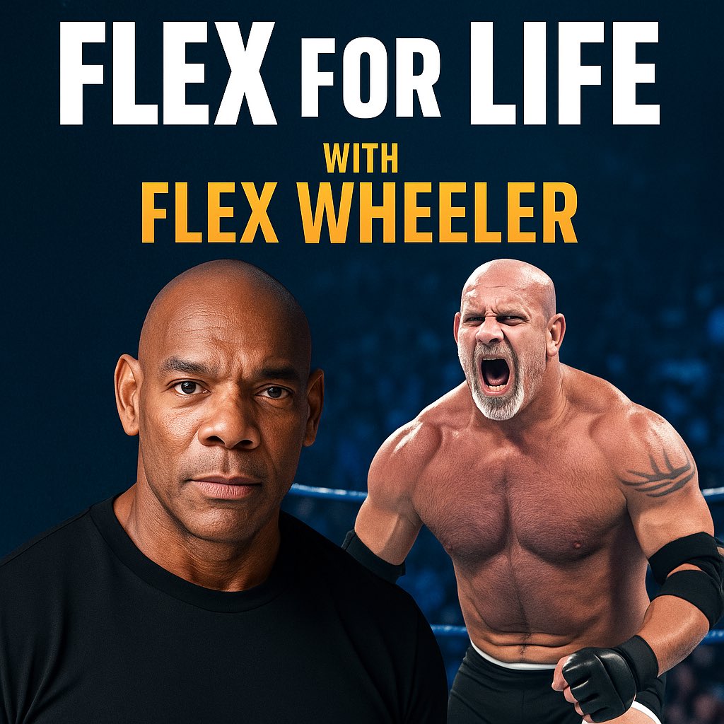 Flex_Wheeler's tweet photo. Got a message from @Goldberg — his LAST match is this Saturday in ATL. I want to go, but my kids are visiting.

He’s 58, I’m 59, launching my new podcast #FlexForLife to inspire those of us who’ve “been there” to live with purpose again!
#WWE #BillGoldberg #Legacy #FlexWheeler https://t.co/eAo09ca5ZO