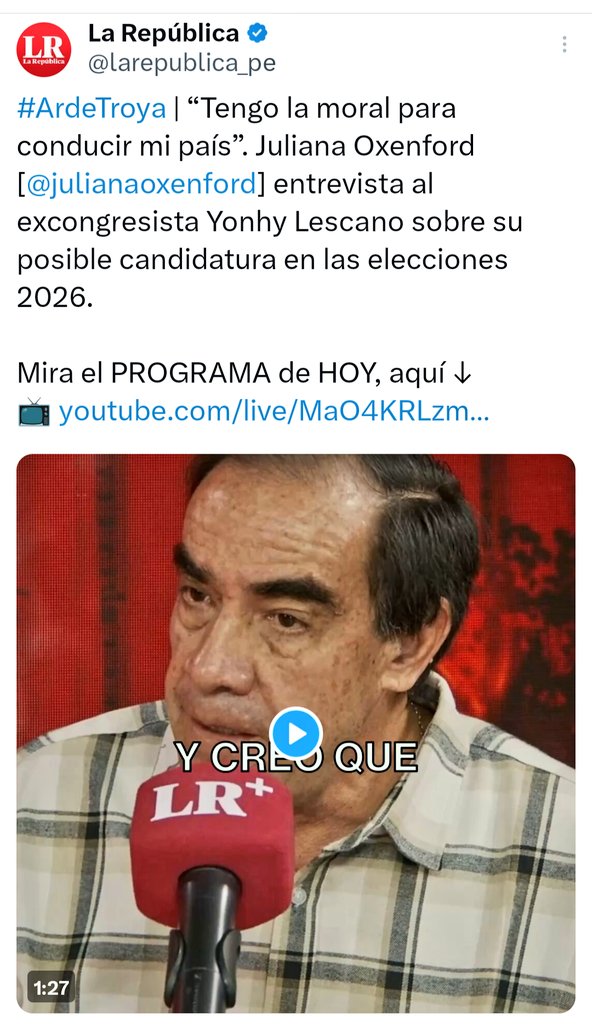 ¿Tengo la moral para...? No jodas Lescano, no tienes ninguna moral ni para dirigir una junta vecinal.