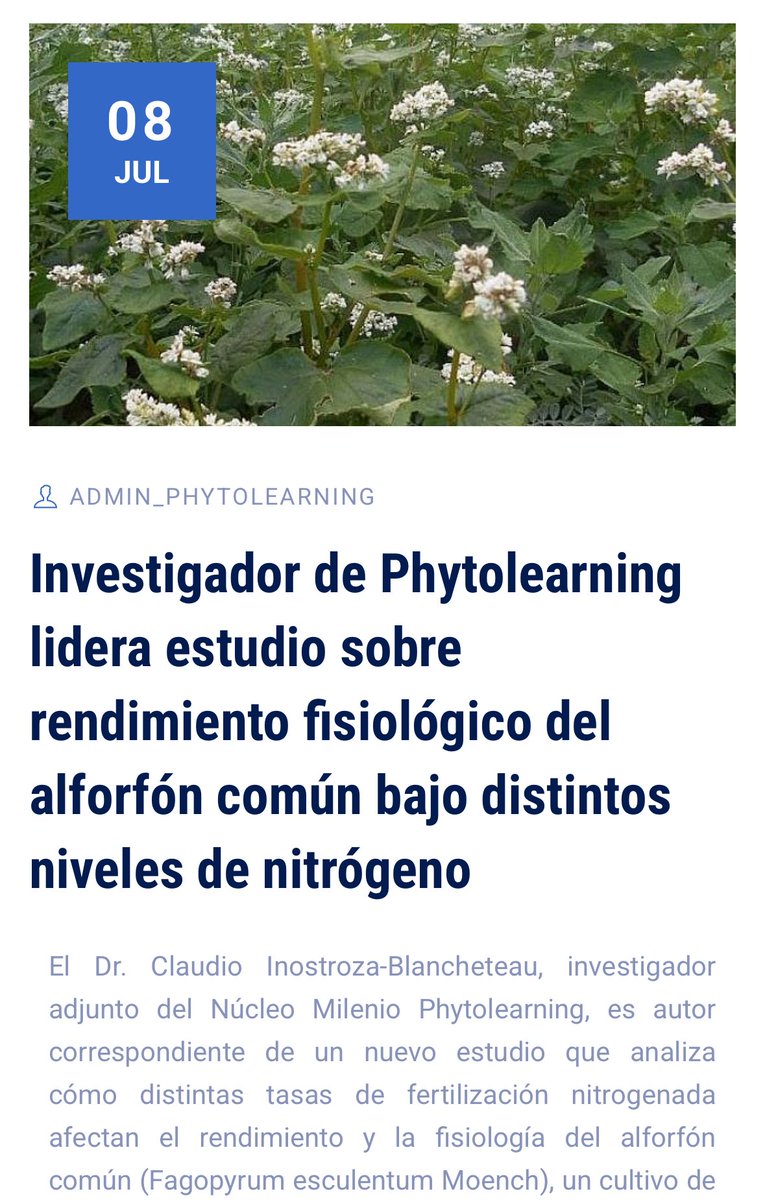 Núcleo Milenio PhytoLearning tweet media