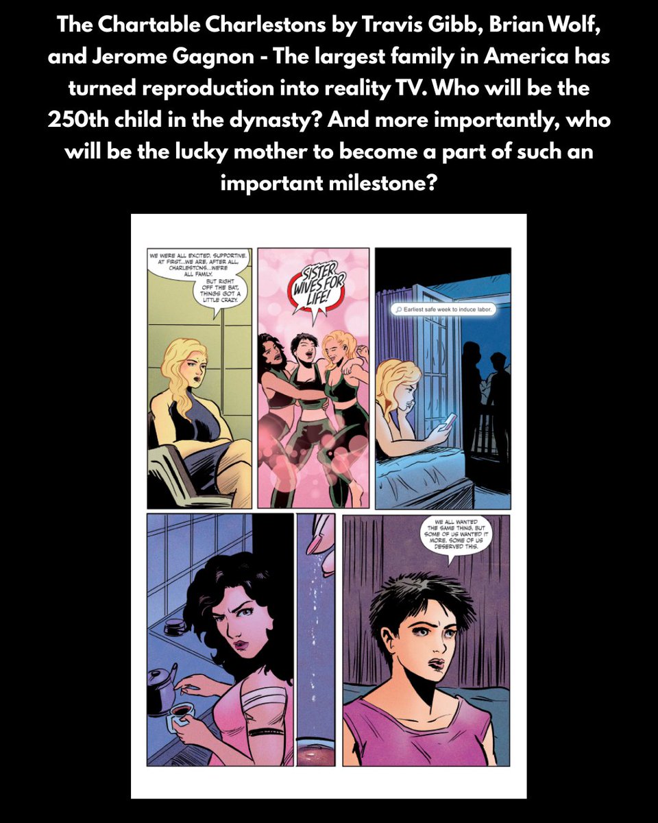 In this dark comic book anthology, children of separated parents are sacrificed for the sake of family values.
It's The Handmaid's Tale meets the Purge in a dystopia that might not be too different from our own reality.  
FREE PREVIEW!
COMING SOON TO KS!
#PortfolioDay