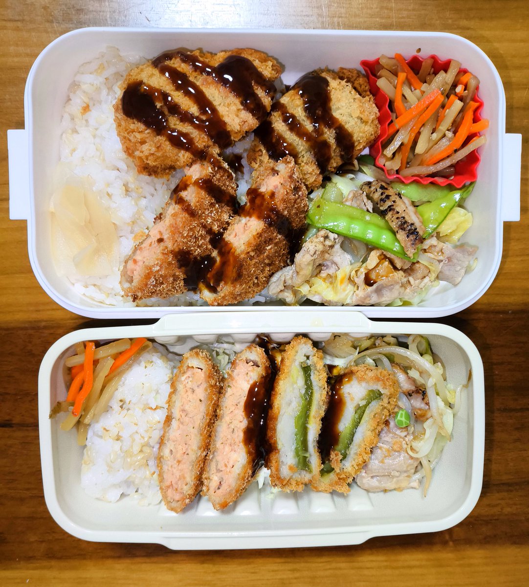 おはようございます
今日は曇り空
30度くらいになりそうです

今日も素敵な日になりますよう🍀✨

#お弁当記録    #お父さんへのお弁当 
キヌサヤをたっぷり入れた肉野菜炒め美味しいです💖
鮭メンチも旨いですよ✨✨