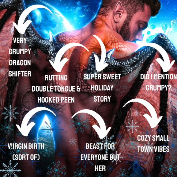 HattieJacksA's tweet image. Cozy, sweet, spicy for the holidays. It’s nearly time for a Grumpy Dragon Christmas🐉 🎄
#grumpydragon #fatedmatesofthesarkarnii #scifiromance #spicychristmasromance #spicybookrecs
a.co/d/3TD1HOa