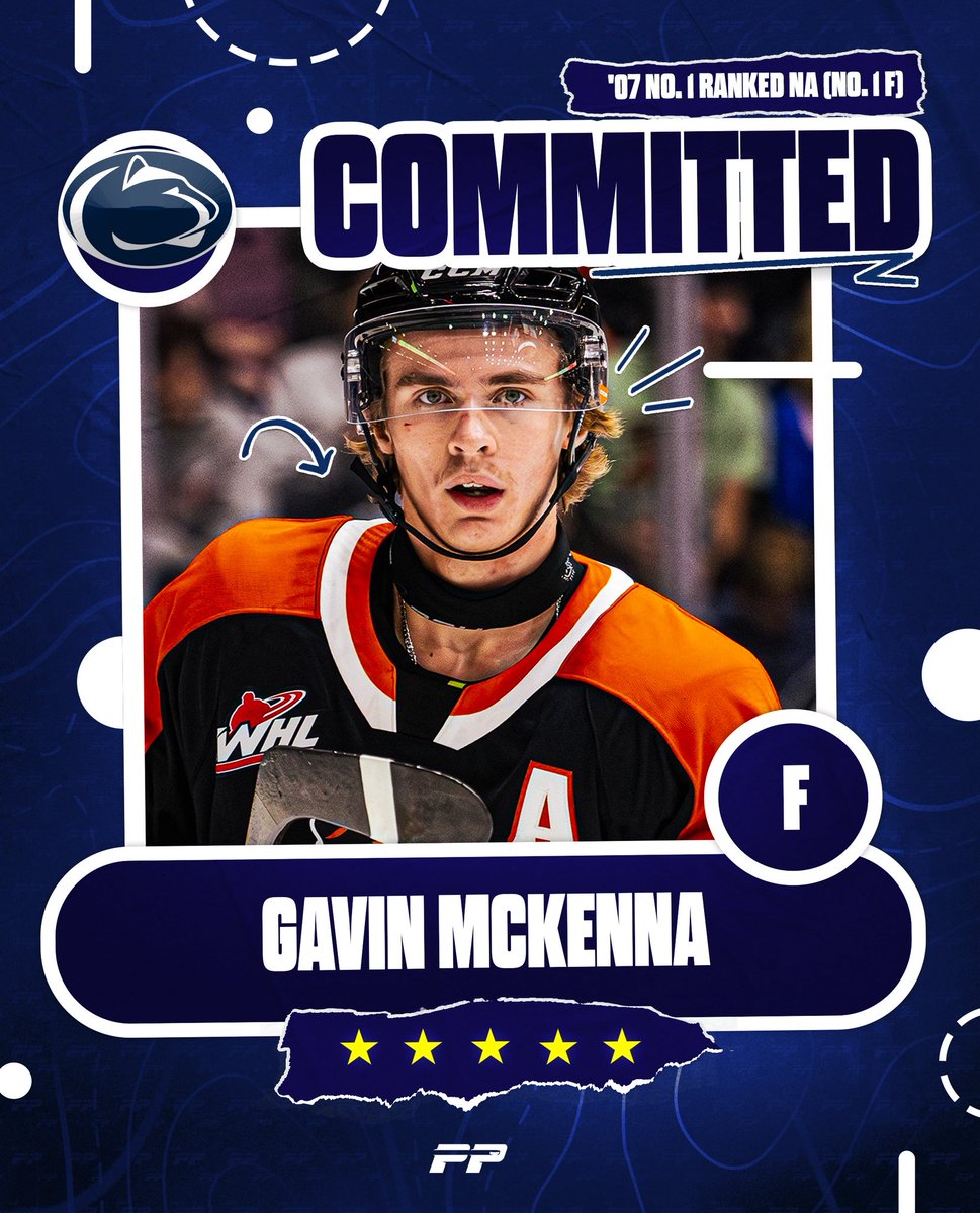 🚨 BREAKING 🚨 

Gavin McKenna makes it official and chooses Penn State live on ESPN! 

The Nittany Lions have secured the commitment of the highest profile college hockey recruit in history.