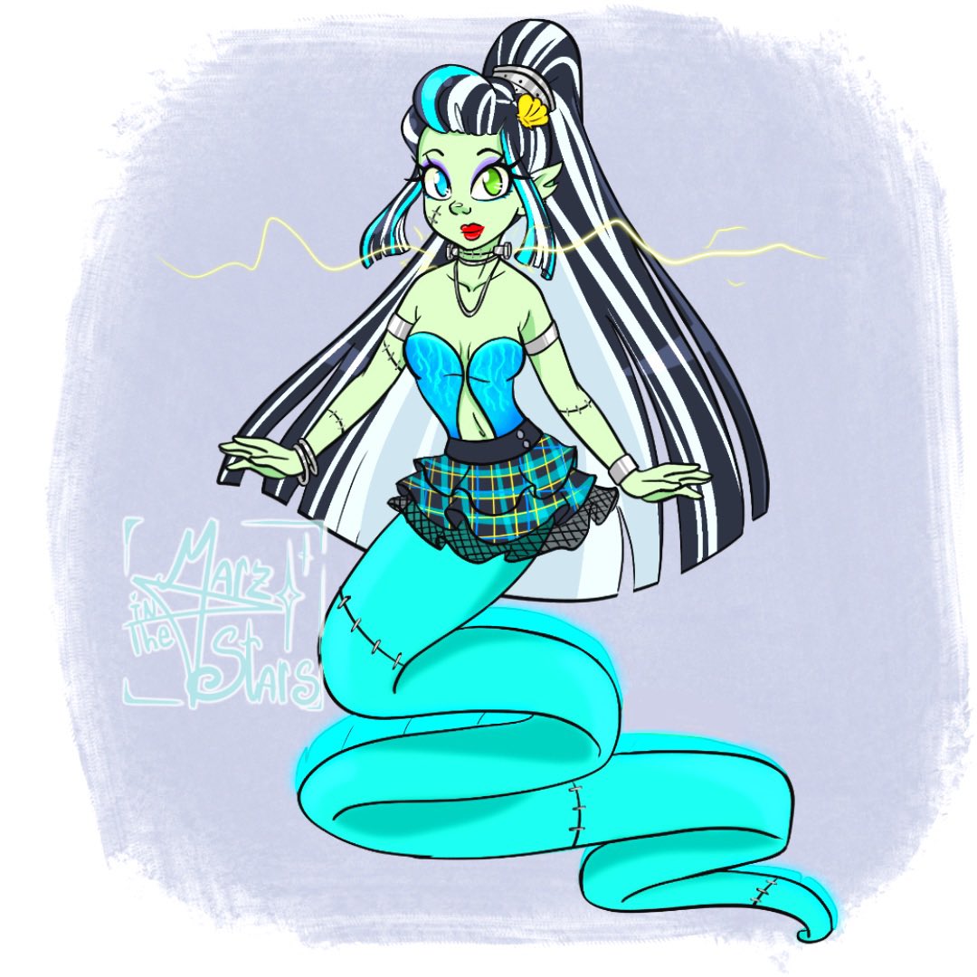 Marz_InTheStars's tweet photo. Finally our Finale; Frankie!! Conclusion of my Original Monster High Mermaid Collection✨
.
Happy Late Mer!May🐙
.
{TAGS;; #monsterhigh #MonsterHighPride #monsterhighfangclub #fanart #MonsterGirls #mermaids #monsterfanart https://t.co/QIXl8bcHUs
