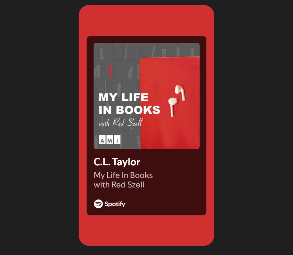 callytaylor's tweet image. Out now! @redszell interviews me for the My Life in Books podcast. Available on Spotify or wherever you listen to your podcasts.
open.spotify.com/episode/01335t…