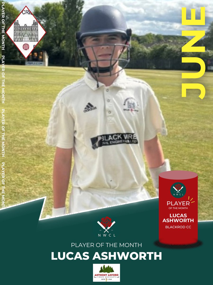 The Player of the Month in the Conference 2 division for June goes to <a href="/BlackrodCC/">Blackrod Cricket Club</a>'s Lucas Ashworth 👏

#POTM