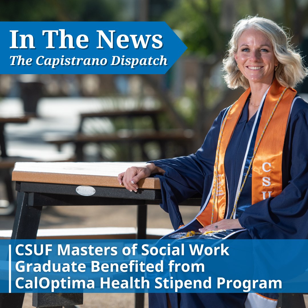 CalOptima (@caloptima) on Twitter photo <a href="/CapoDispatch/">Capistrano Dispatch</a> ran an article profiling Danielle Martz, a recent graduate and recipient of CalOptima Health’s stipend program supporting Master of Social Work (MSW) students at <a href="/csuf/">Cal State Fullerton</a>. <a href="/CapoDispatch/">Capistrano Dispatch</a> ran an article profiling Danielle Martz, a recent graduate and recipient of CalOptima Health’s stipend program supporting Master of Social Work (MSW) students at <a href="/csuf/">Cal State Fullerton</a>.