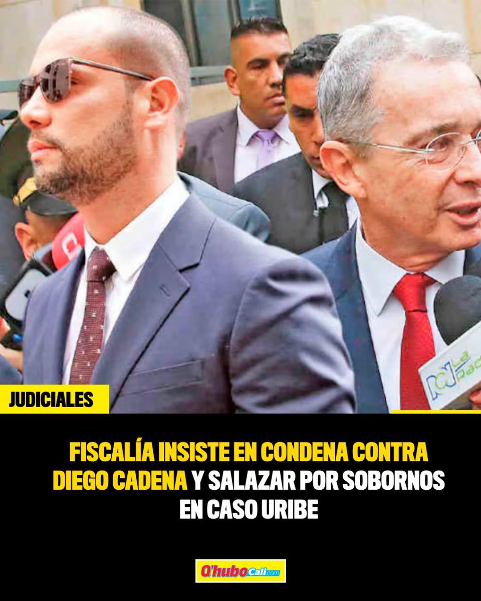 QhuboCali's tweet image. ⚖️ Fiscalía pide condena para Diego Cadena y Juan José Salazar por sobornar testigos en caso Uribe.
Ofrecimientos de dinero, visitas a cárceles y documentos falsos hacen parte de los alegatos.
El juez decidirá en los próximos días.
📰 Más info 👉 qhubocali.com
#Cadena