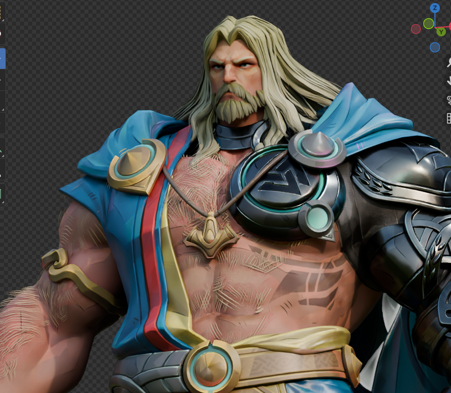 NotSneaky_'s tweet photo. quick model edit of majestic merriment rival thor with body hair +  his og model head 🫣 https://t.co/SmAaZrwV5H