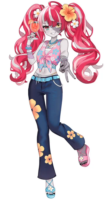 OHAYOLLIE!! CAN WE GIVE IT UP FOR OLLIE'S GYARU HOLONATSU PARADISE OUTFIT~?? #holonatsuParadise