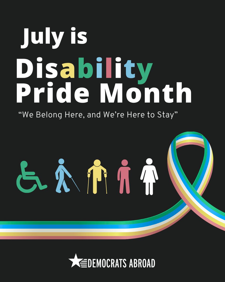 demsabroaduk's tweet image. 26% of Americans are disabled. Disability knows no bounds - not race, ethnicity, gender, or sexuality.
This month we celebrate Disability Pride Month, and continue our work to advocate for disabled community.
#DisabilityPrideMonth #DisabilityAwareness #Allyship