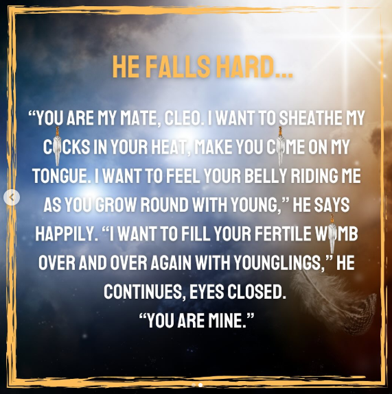 HattieJacksA's tweet image. He’s big, he’s nesty and he’s hiding in her shrubbery….
Find out what happens when a grumpy gladiator meets his match in a pregnant human
Chained is out now and in KU
#scifiromance #scifiromancebooks #monsterromance #hattiejacks