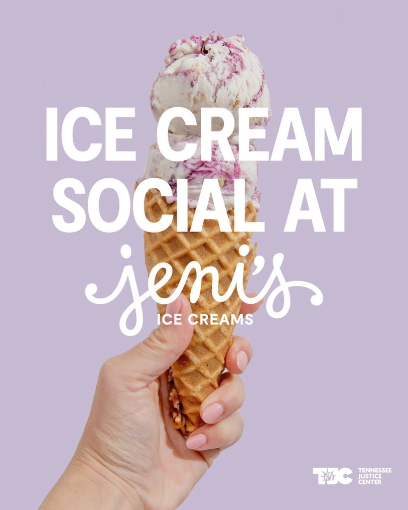Support TJC by joining us on Thursday 7/10 at Jeni’s Ice Creams at 2312 12th Ave South location from 12pm to 3pm! 25% of all sales during the event will be donated back to TJC. 🍨💜✨

Find directions here: 🔗 tnjustice.org/event-details/…