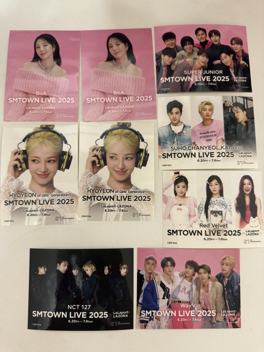 SM SMTOWN LIVE SMT 2025 ステッカー 交換
ららぽーと ラゾーナ LaLaport LAZONA 

【譲】
BoA SUPER JUNIOR ヒョヨン EXO 
Red Velvet NCT 127 WayV

【求】
NCT DREAM RIIZE NCT WISH

ご連絡お待ちしております！