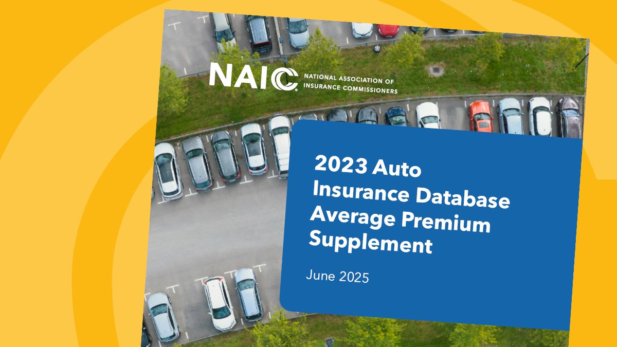 The National Association of Insurance Commissioners (NAIC) has released the "Auto Insurance Database Average Premium Supplement" for 2023. The supplement provides written premium and exposure data for calendar years 2019–2023.

Read more: ow.ly/qgXT50WmGIx