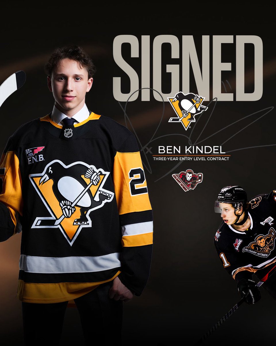 On the dotted line ✍️

The <a href="/penguins/">Pittsburgh Penguins</a> have signed Ben Kindel to a three-year entry level contract! 

Details at HitmenHockey.com 📝