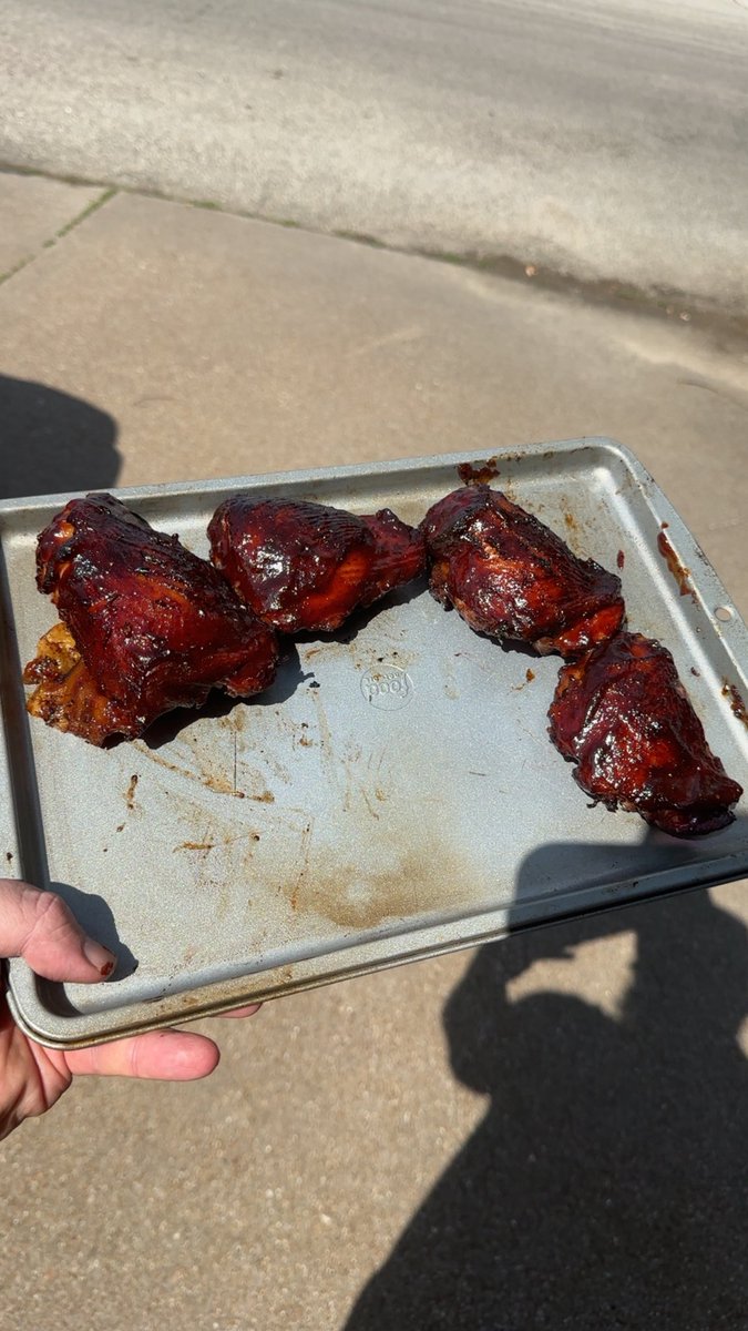 These bad boys looks great! Sauced them
With sweet baby rays for the win