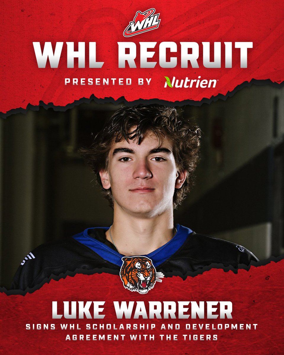 WHL Prospects Central (@whlprospects) on Twitter photo The <a href="/tigershockey/">Medicine Hat Tigers</a> have announced they've signed Luke Warrener to a WHL Scholarship and Development Agreement.
Selected 36th overall by Medicine Hat in the 2025 WHL Prospects Draft, Luke is the son of #WHLAlumni and former NHLer, Rhett Warrener!
📝 | tinyurl.com/3hkpzrpt The <a href="/tigershockey/">Medicine Hat Tigers</a> have announced they've signed Luke Warrener to a WHL Scholarship and Development Agreement.
Selected 36th overall by Medicine Hat in the 2025 WHL Prospects Draft, Luke is the son of #WHLAlumni and former NHLer, Rhett Warrener!
📝 | tinyurl.com/3hkpzrpt
