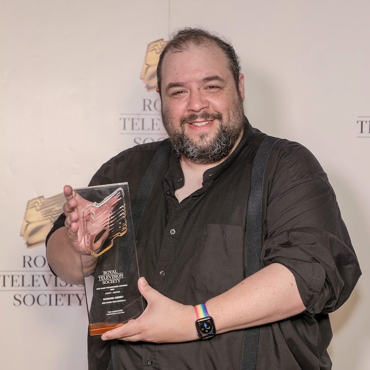Howard with his recent RTS award for the editing of our film!
