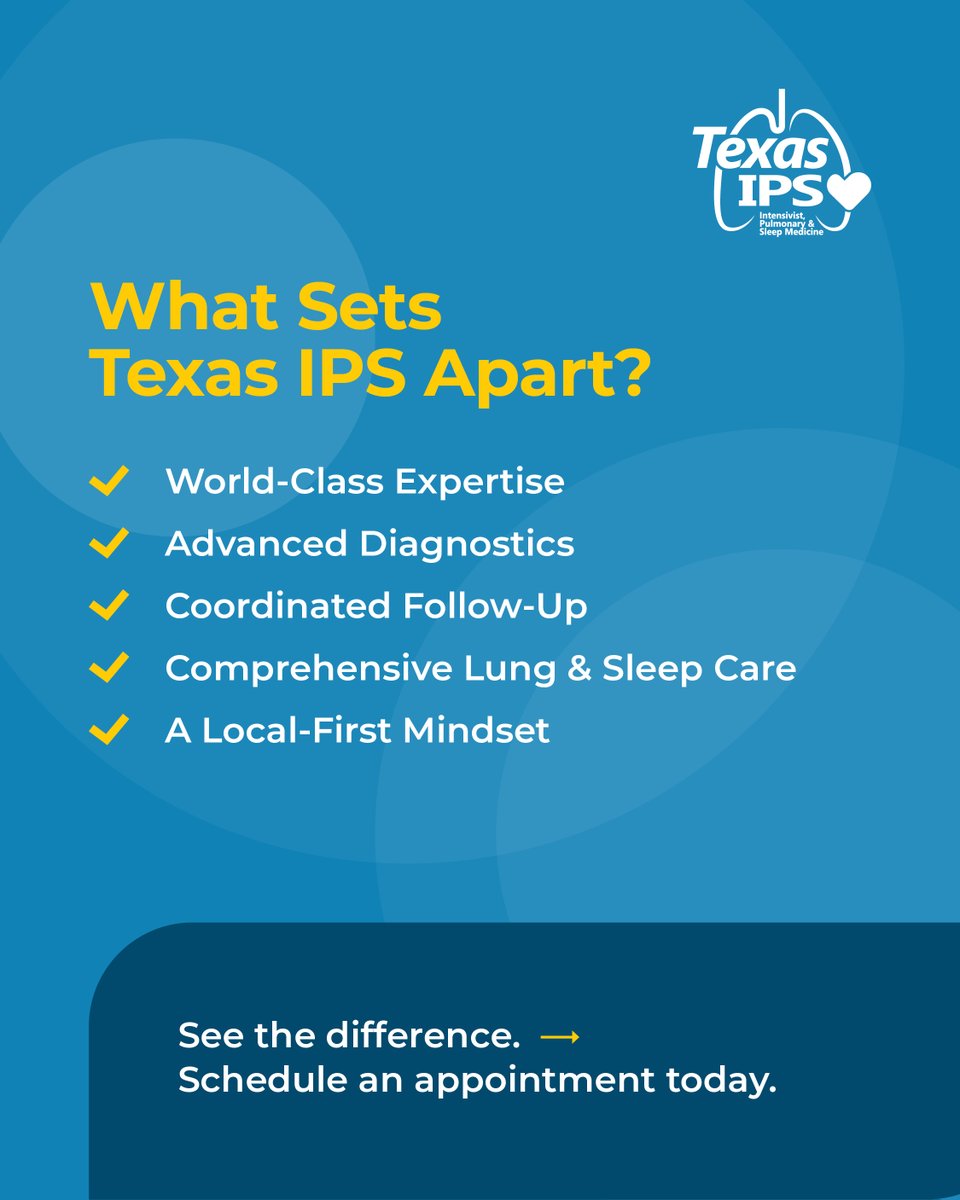 Texas IPS combines specialized pulmonary, sleep, and critical care services with seamless coordination and expert follow-up—with a focus on the best care for Greater San Antonio. Your care deserves depth and precision—experience the difference today.