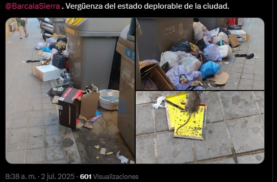 InmaLaricitos's tweet photo. això és d'#Alacant, són molts anys de brutícia i deixadesa del PP.
Alacant és la segona ciutat més bruta d'Espanya. 🇪🇸
així funciona el negoci privat de neteja, contractes millionaris 💰💰💸, impostos i sense taxa turística. 🙄
Seguim!!!! #MerdAlacant https://t.co/iYcnei8Ttg