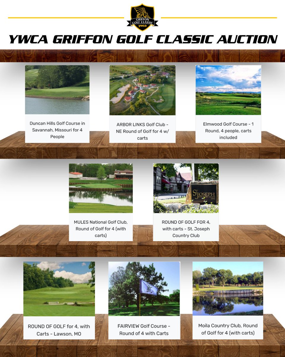 Time to hit the greens!

The YWCA Griffon Golf Classic Auction is LIVE with all these items plus more! There is something for everyone and for a great cause!

Link: bit.ly/3G5mkGN

Runs through July 14th
