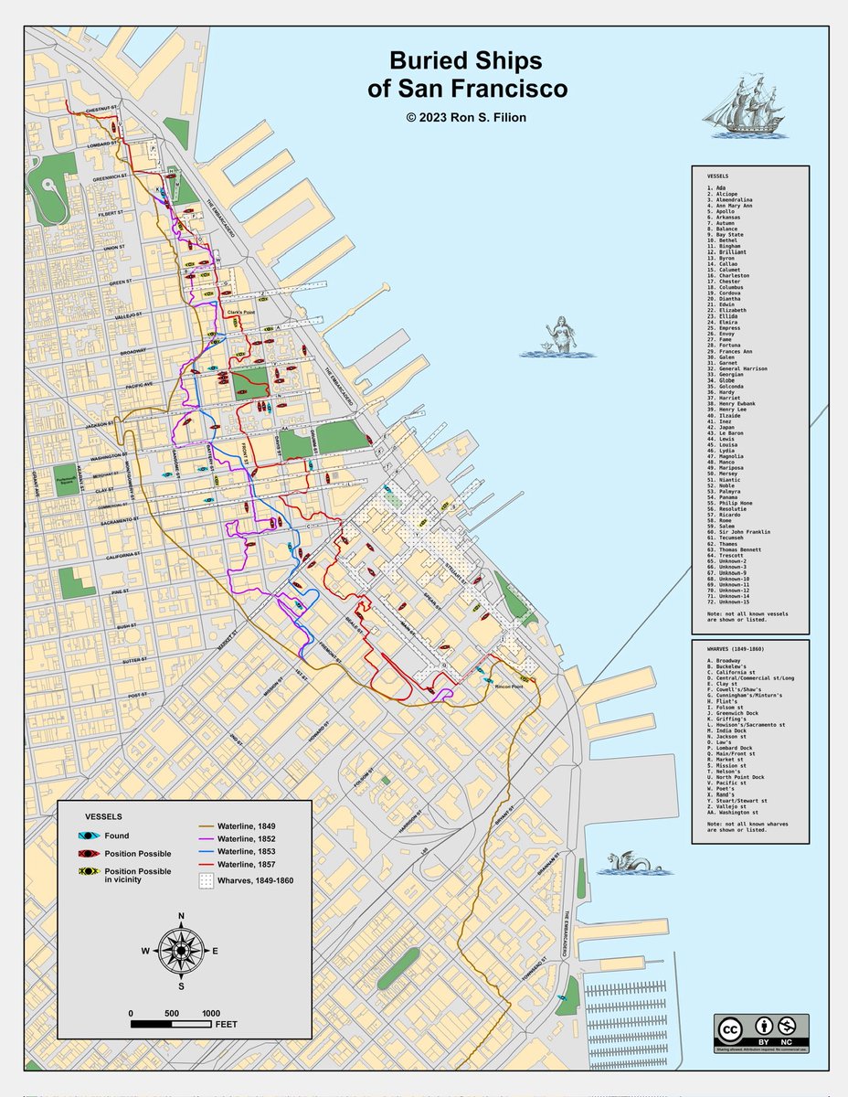 til that sf was built on top of gold rush-era ships that are currently buried under the city