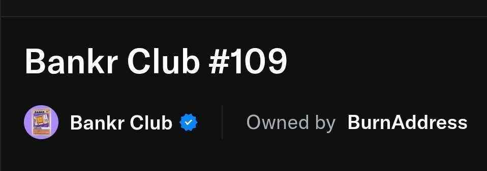 MadYakK's tweet image. TLDR of why Bankr Club nft #109 is in the 0xDEAD wallet.
I am derp.
Bullish af on $bnkr!
A better explanation below👇