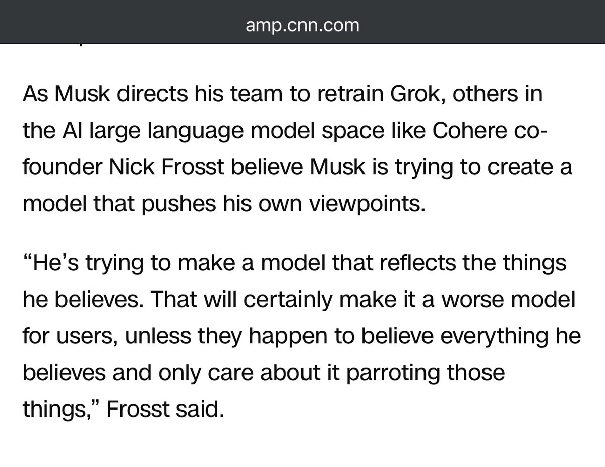 It must suck to join a company with good intentions to make a model that is “maximally truthful” and end up having to work on this.