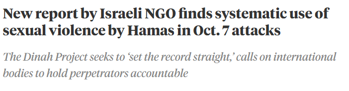 AJCCEO's tweet image. Rape and sexual assault. As a weapon of war. This newly released report from the Dinah Project has shed light on the horribly depraved way Hamas systematically wielded sexual violence on October 7th and the 642 days since.
These were crimes against humanity. As the report…