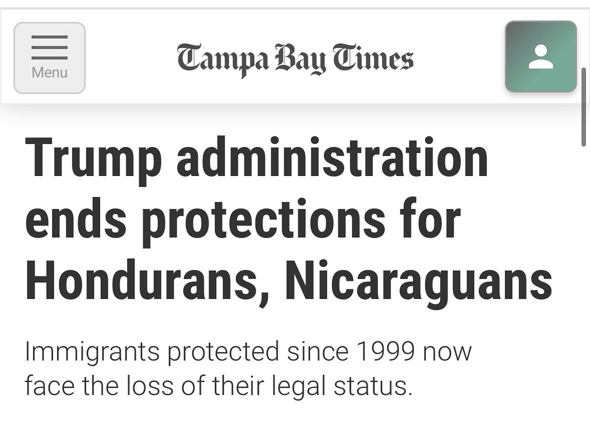 More senseless cruelty against immigrants who were here legally one day and now are illegal. 

One day, you are a Nicaraguan exile who fled the communist Daniel Ortega regime and it’s December, 2024 and you are legal. Fast-forward a few months, you are suddenly an immigrant who