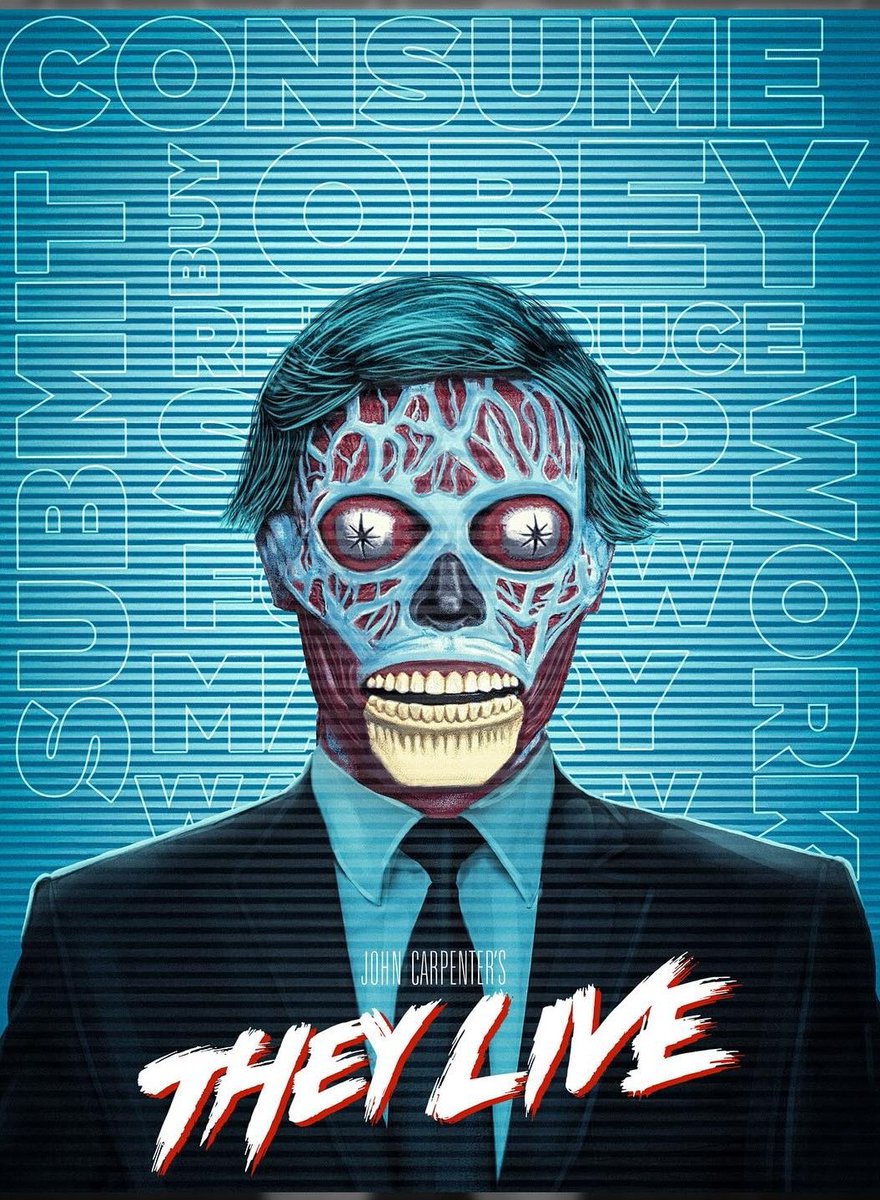 The Retro Reminiscer (@retroreminiscer) on Twitter photo They Live (1988)
Art by Matt Seff Barnes. They Live (1988)
Art by Matt Seff Barnes.
