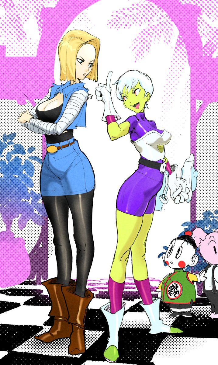 Android 18 and Cheelai look so cute together!!