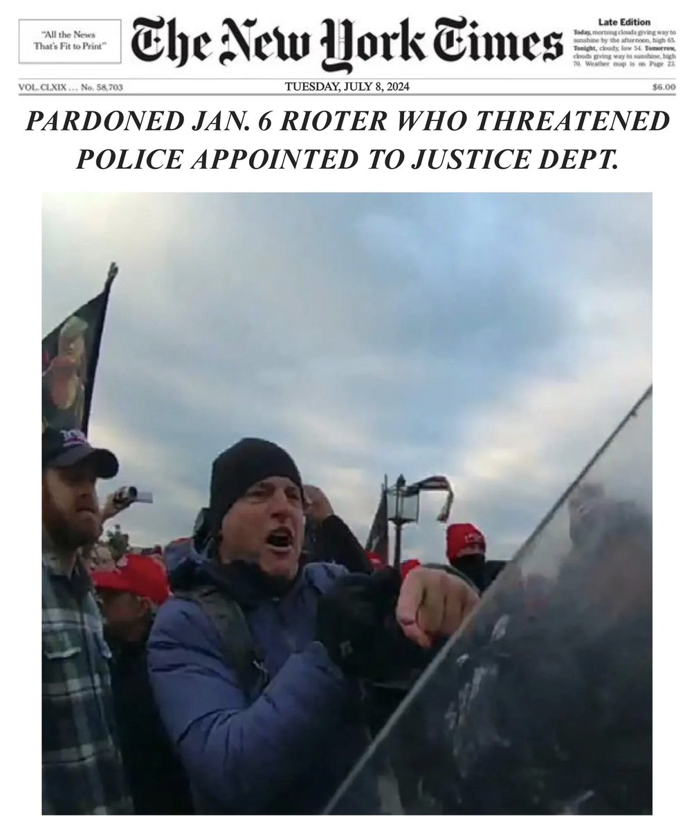 EleniForCA's tweet image. Looks like @realDonaldTrump forgot to include this @nytimes headline in his roundup 👀
From Insurrection to Institution.
Only in MAGA America.