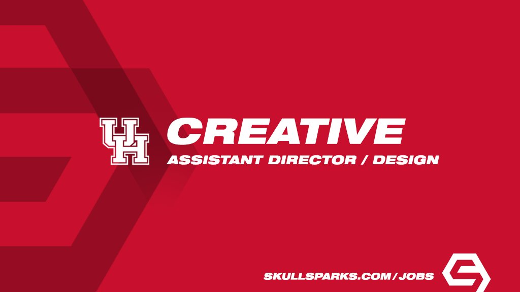 New opportunity with <a href="/UHCougars/">Houston Athletics</a>
Assistant Director for Graphic Design
Houston, Texas
tinyurl.com/54cdua3y

SkullSparks.com/jobs/