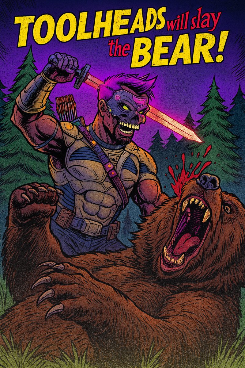 sirsimba55's tweet image. 🔥 TOOLHEADS will slay the BEAR! 🔥

@CnftTools prepping $TOOL to slay the beast!

No fear. No mercy. Just precision, power, and purpose.
While others panic, we build.

@Toolheads69 would agree!

#TOOLHEADS #CNFTTOOLS #BullRunIncoming #CryptoWarriors #SlayTheBear #Web3