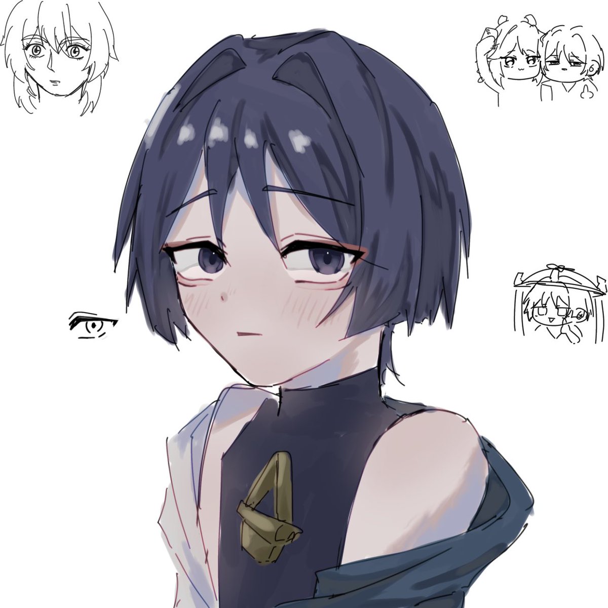 kani_nokki's tweet image. 二度とこの絵柄かけない気がするけど誰かとお話したい〜
 #絵描きさんと繋がりたい 
 #放浪者  #ナヴィア  #蛍  #ムアラニ