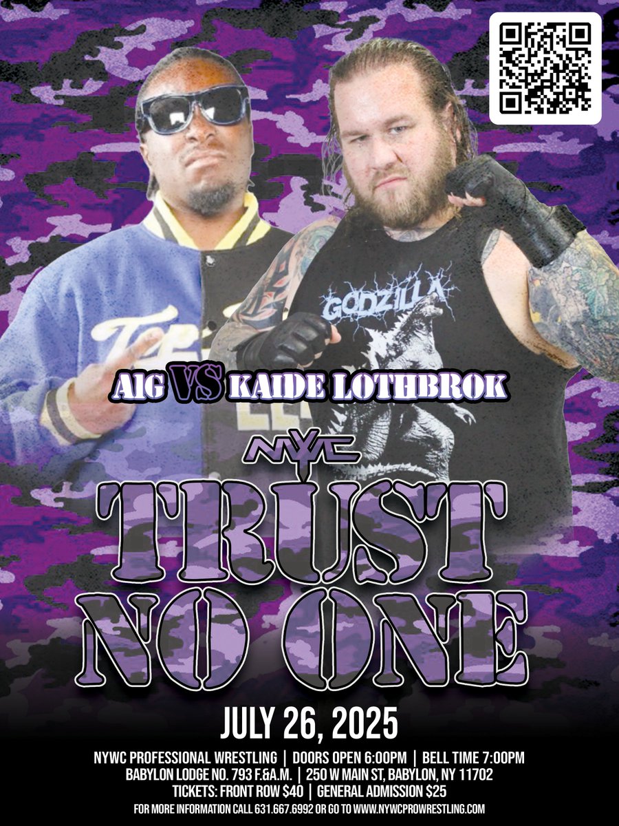 NYWCWRESTLING's tweet photo. Saturday, July 26th we have a rematch of the 2025 Crusher Doogan Heart &amp; Soul Cup Finals! Although the cup is not on the line, there surely is a lot of momentum at stake!

Tickets available at https://t.co/15SuP0KW3M https://t.co/hp9qWhqGpt