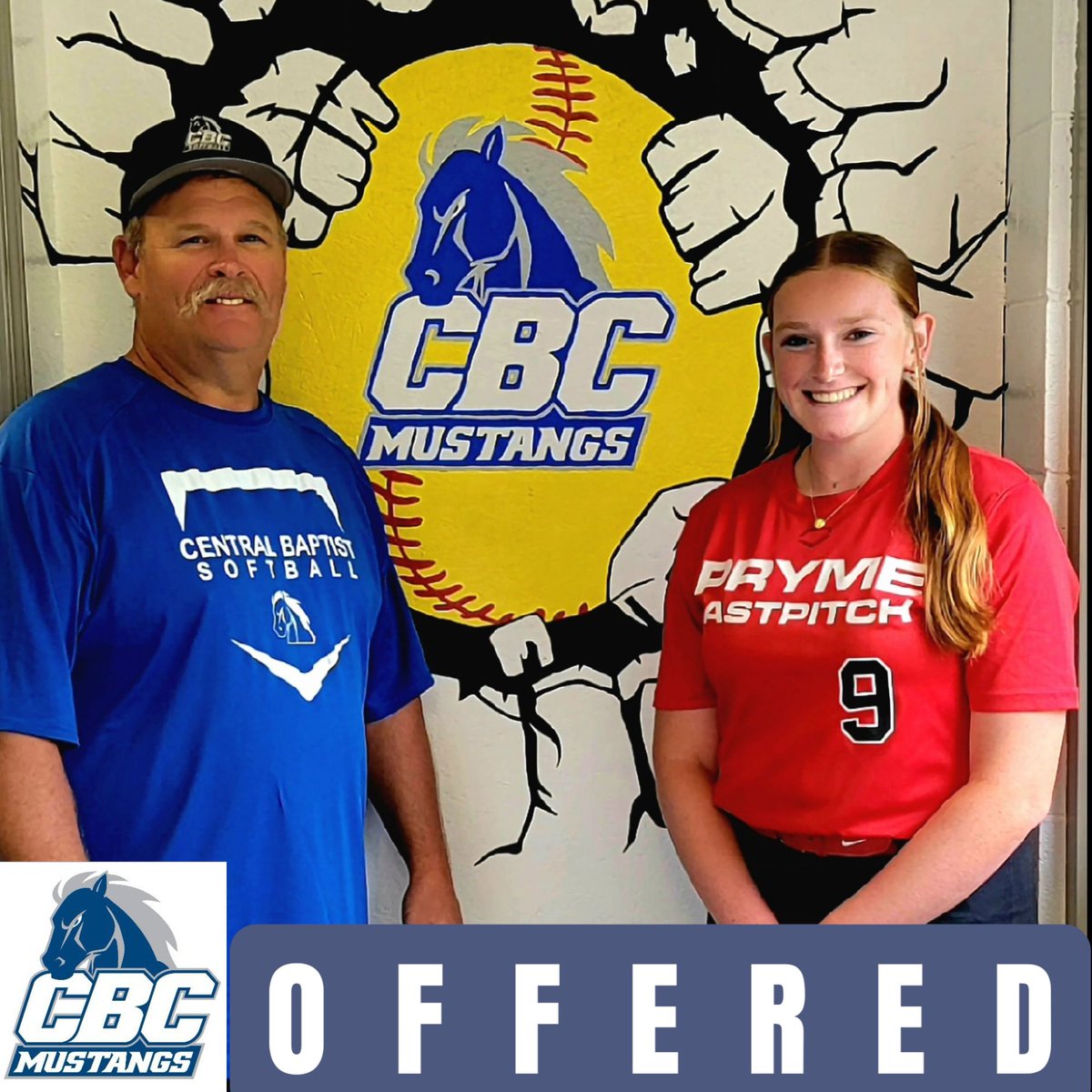 After a great visit with Coach Hinson, I'm blessed to have received an offer from Central Baptist College. <a href="/cbcsoftball17/">Central Baptist Lady Mustang Softball</a> <a href="/PRYME_Hamilton/">PRYME Fastpitch - Hamilton 18U</a>
