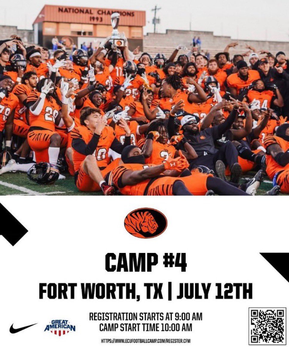 🚨817, 682🚨

This Saturday we coming down!
Players put your resumes out on display in front of our staff! 🅾️ffers going out!!! 

⛺️🔗  ecufootballcamp.com/register.cfm